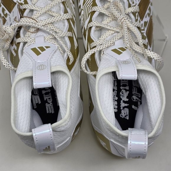 adidas Mens 15 Freak 23 7v7 SMU Football Cleats White Gold Metallic HP2442 NEW - Picture 9 of 12